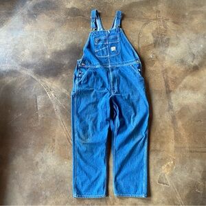 Carhartt Blue Denim Loose Fit Baggy Carpenter Cotton Overalls